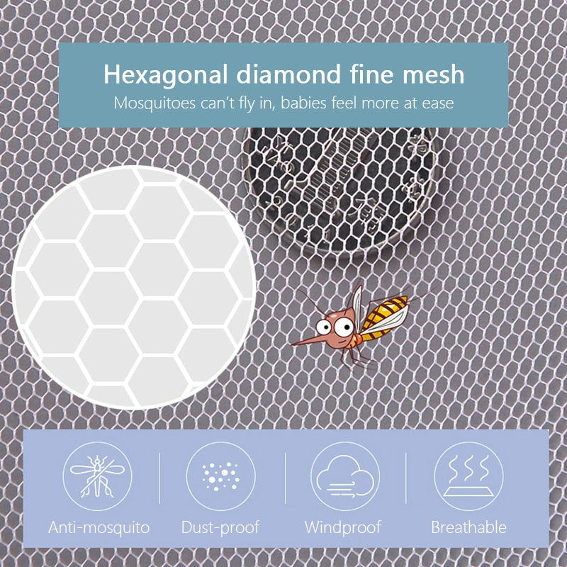 Moustiquaire pour poussette de bébé, filet de Protection contre les moustiques en été et les insectes pour nourrissons en maille 150cm - Mabelle Magasin