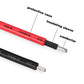 Câble solaire panneaux photovoltaïques noir + rouge, 2.5/4/6 mm², avec rallonge mâle et femelle, prise américaine, connecteurs de fils 10/12/14 AWG, livraison gratuite - Mabelle Magasin