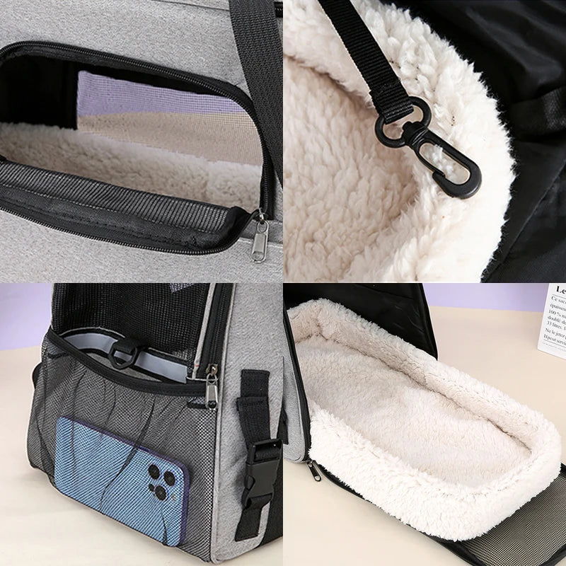 Sac de transport souple et respirant pour chat et chien de petite taille, sac de voyage pour animal de compagnie - Mabelle Magasin