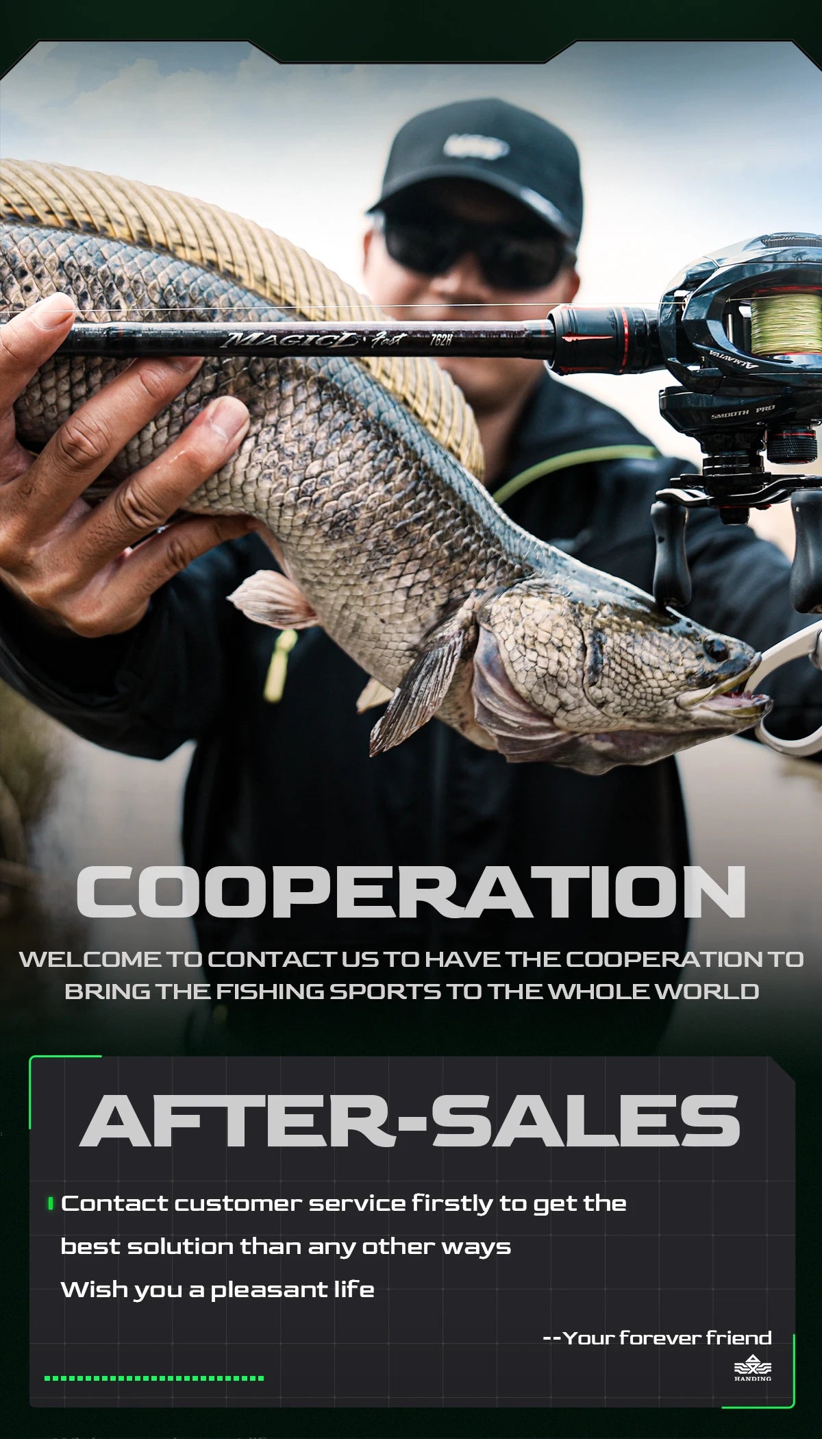 Canne à Pêche HANDING Magic L Spinning Casting 1.98 - 2.44M UL/L/ML/MH/M 2 PCS MF/F Poids Leurre 1.5-40G - Mabelle Magasin