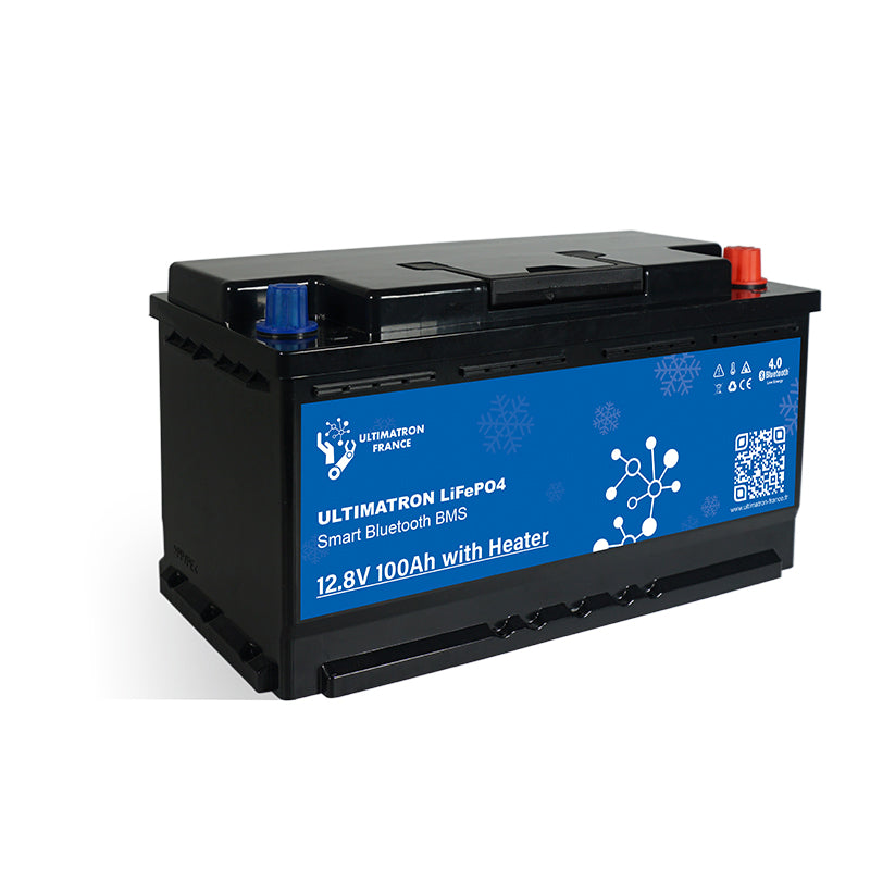 Batterie Lithium Ultimatron LiFePO4 12.8V 100Ah Avec Bluetooth et Smart BMS intégrés - Mabelle Magasin
