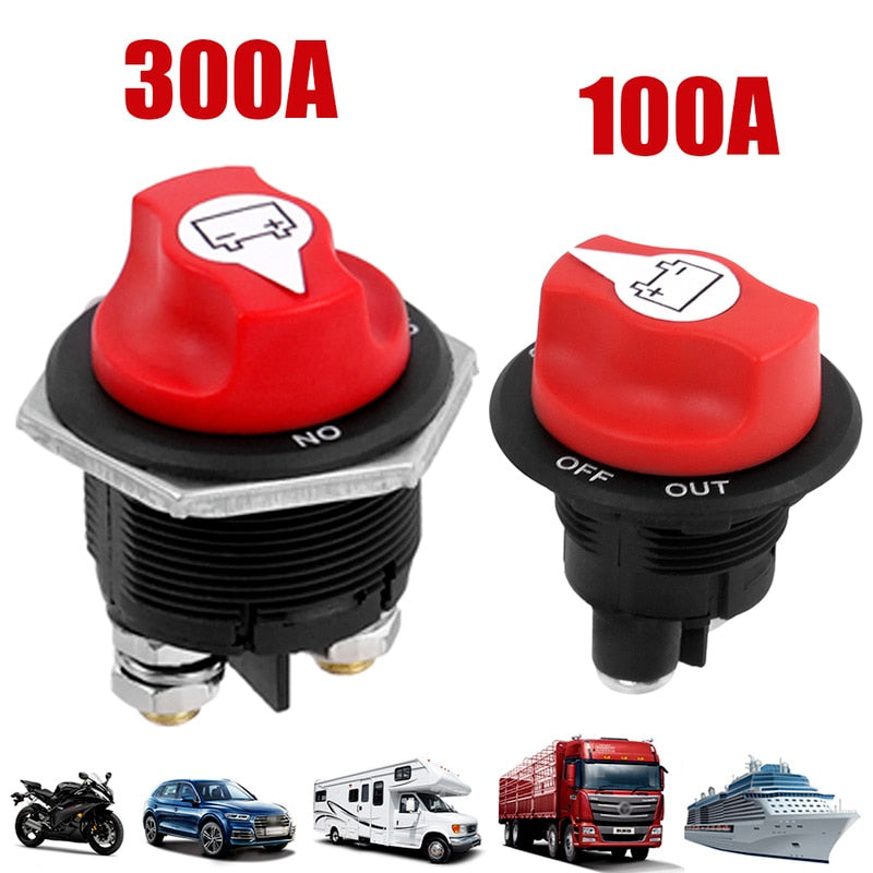 Coupe Circuit pour Batterie de 12 V jusqu'à 48 V Interrupteur de Déconnexion de Batterie marche/Arrêt 50A / 100A / 200A / 300A - Mabelle Magasin