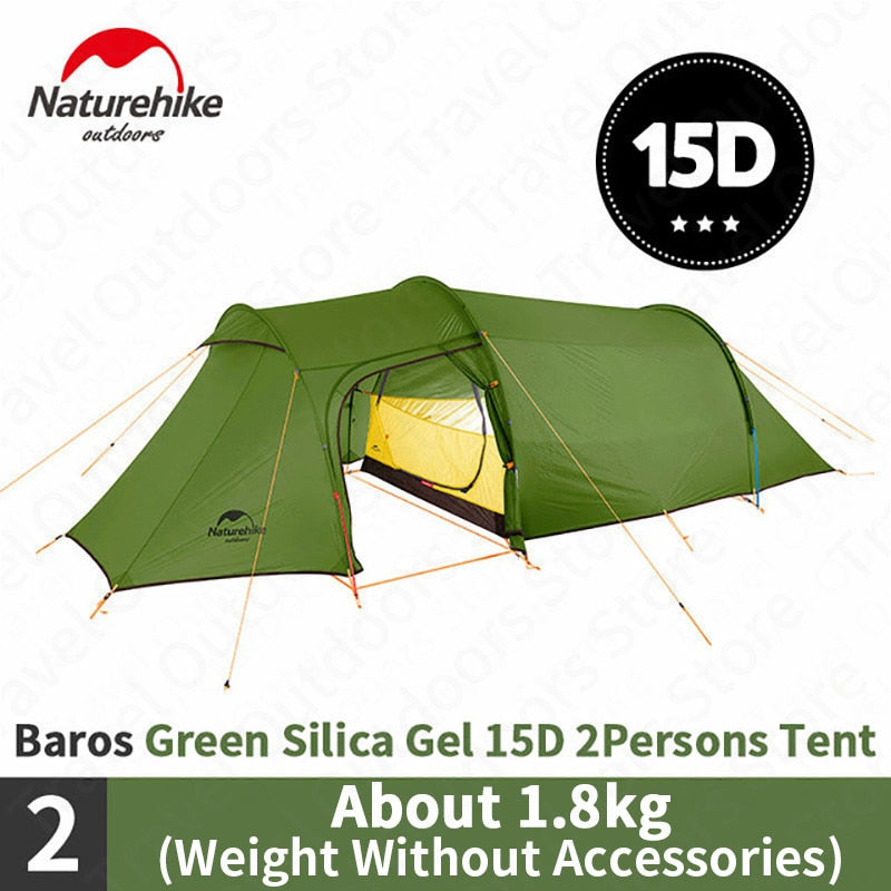 Nouvelle tente de Camping 2-3-4 personnes tente familiale ultralégère 4 saisons 15D/20D/210T tente en tissu Camping randonnée - Mabelle Magasin