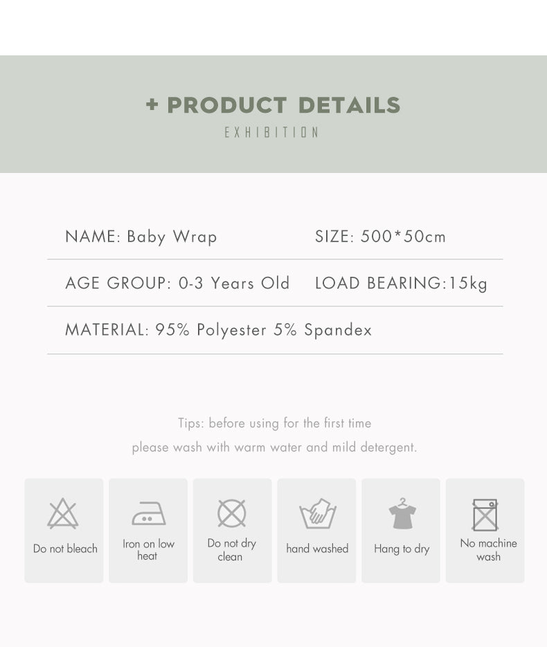 Porte-bébé écharpe pour nouveau-nés doux confortable et respirant pour bébé écharpe  d'allaitement - Mabelle Magasin