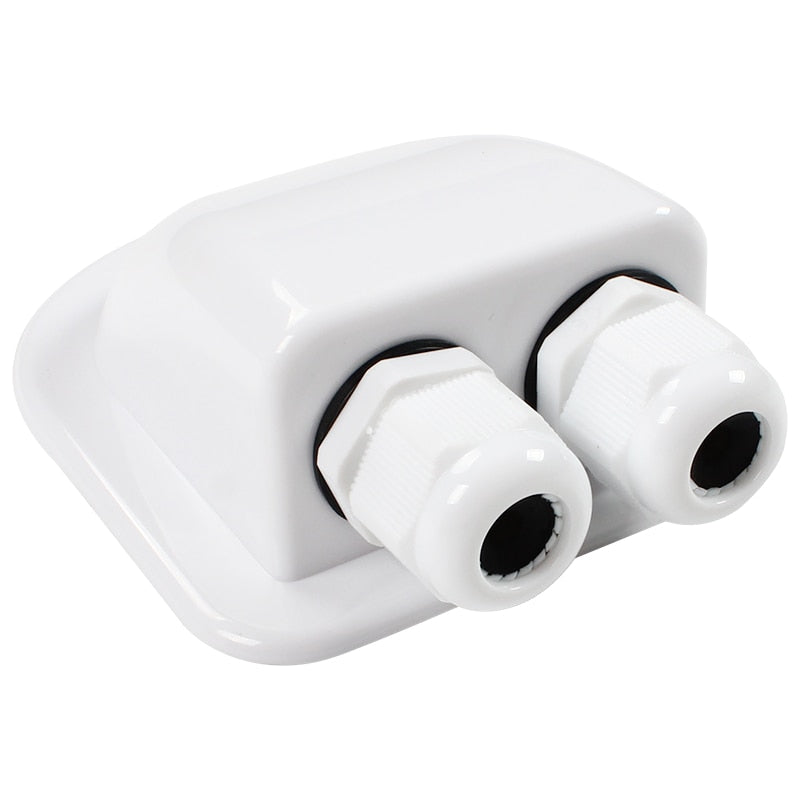 Passe câble Double et simple entrée de fil panneau solaire. Passe câble toit camping-car blanc Double trou - Mabelle Magasin