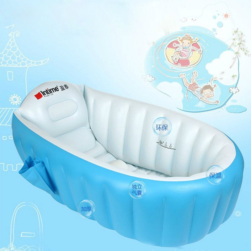 Baignoire Gonflable Pour Enfants et Bébés, Baignoire Pliable et Anti-Glissante, Sécurité et Portable, Un Gonfleur Compris - Mabelle Magasin