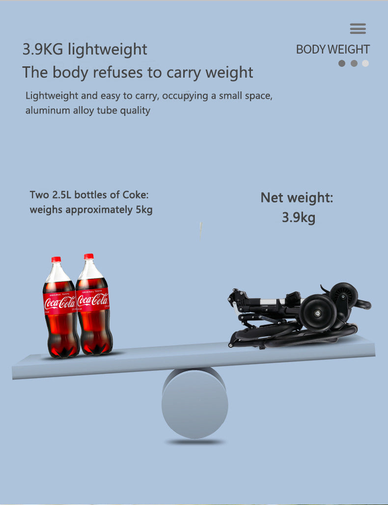 Poussette pliable légère pour bébé, Poussette de voyage pour enfants, nouveau-né, sièges bidirectionnels, poussette pour enfants. - Mabelle Magasin