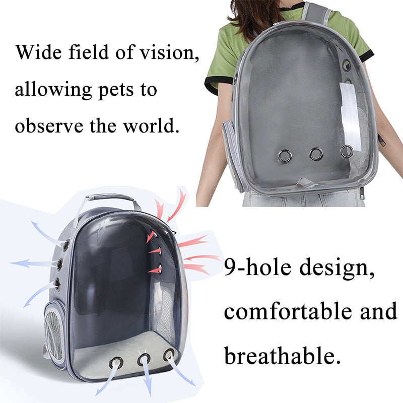 Sac de transport respirant Portable pour chat et chien. Sac à bandoulière pour animaux de compagnie. Sac Transparent pour petits chiens et chats - Mabelle Magasin