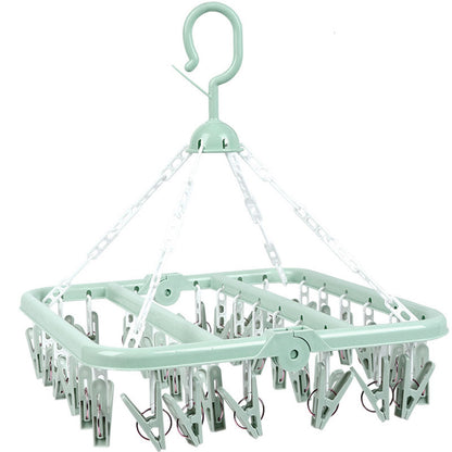 Etendoir Enfants Adultes Sèche-Vêtements Coupe-Vent Anti-Chute Chassettes 36 Clips Sous-Vêtements Étendoir En Pulastique - Mabelle Magasin