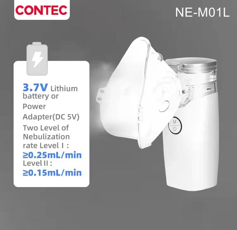 CONTEC Nébuliseur Portable Silencieux Ultrasons Nébuliseur Enfants Adulte et animaux de compagnie - Mabelle Magasin