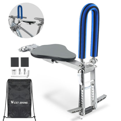 Siège de vélo pour enfants avec repose-pieds réglable, pliable et il peut être mis dans son sac de rangement , sécurisé, montage rapide. - Mabelle Magasin