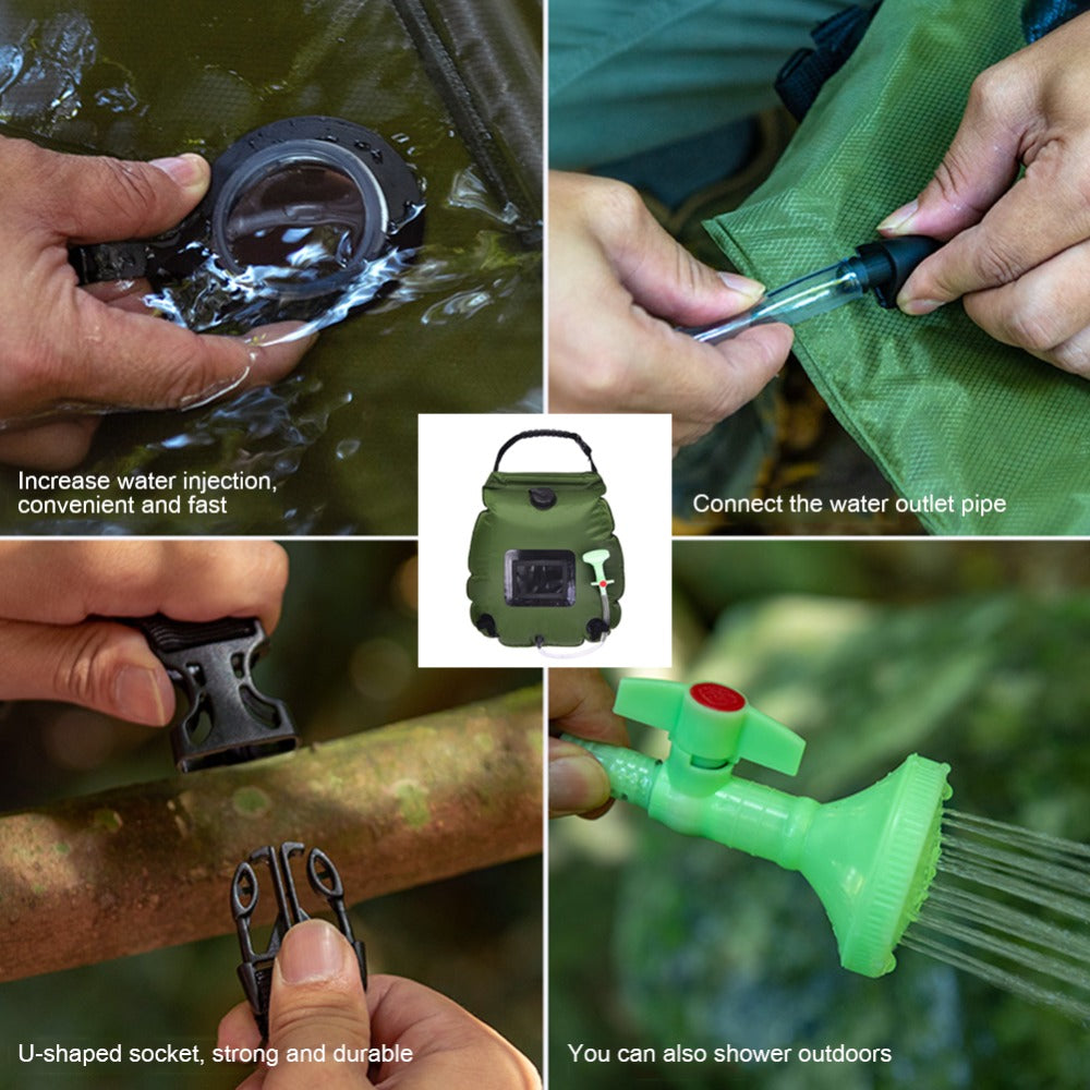 Sac de douche solaire 20L camping 50°C - Mabelle Magasin