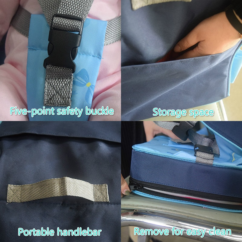 Rehausseur de Sièges Portable bébé enfants coussin pliable chaise haute coussin bébé chaise sac pliable infantile voyage rehausseur - Mabelle Magasin