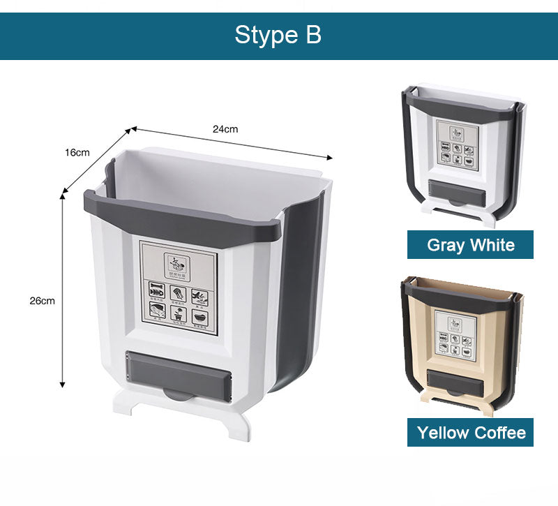 Poubelle Pliant Pour Cuisine - Camping car et Voiture Murale Poubelle Cuisine Armoire Porte Suspendue Poubelle - Mabelle Magasin