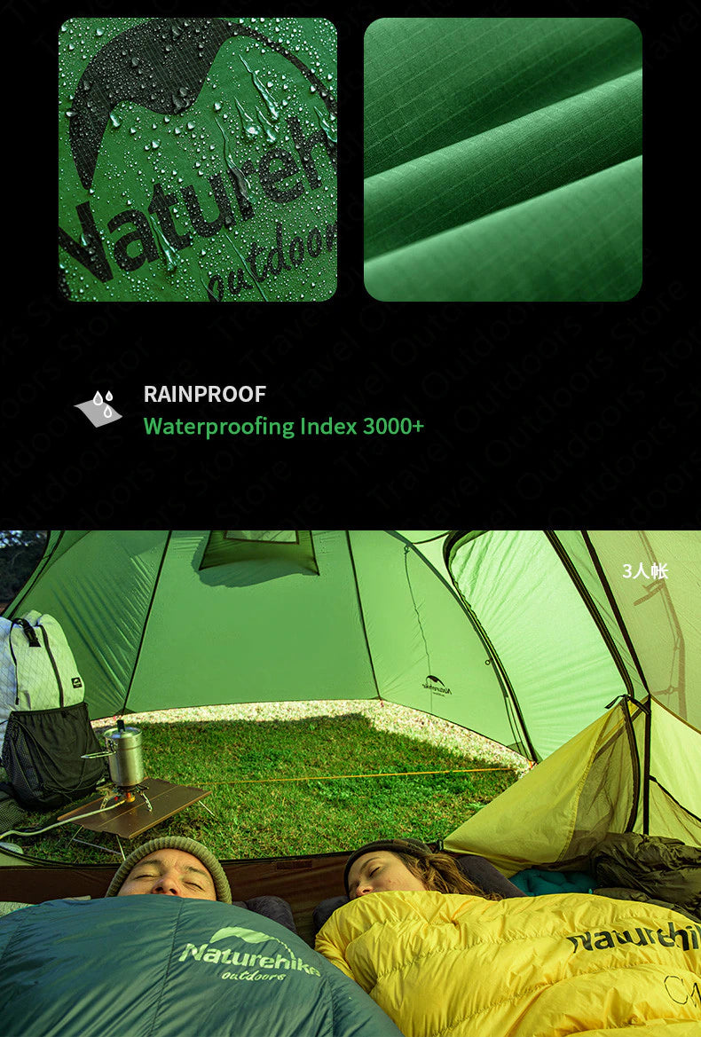 Nouvelle tente de Camping 2-3-4 personnes tente familiale ultralégère 4 saisons 15D/20D/210T tente en tissu Camping randonnée - Mabelle Magasin