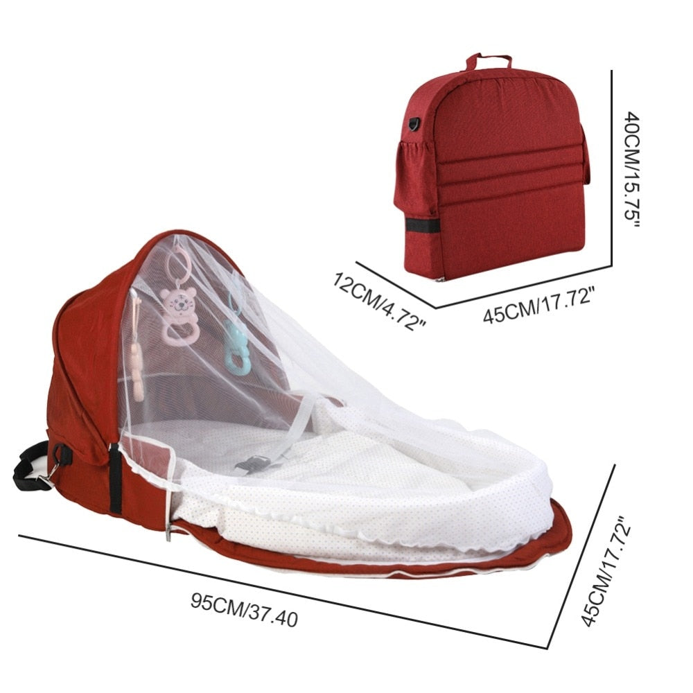 lit pliable pour nouveau-né bébé Protection moustiquaire respirant panier de couchage - Mabelle Magasin