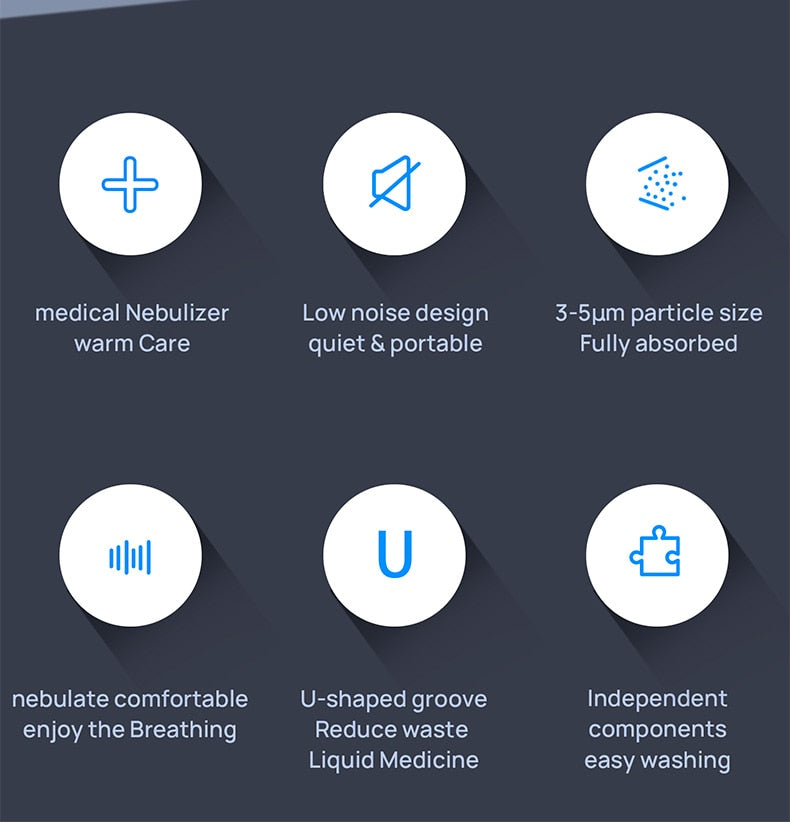 CONTEC Nébuliseur Portable Silencieux Ultrasons Nébuliseur Enfants Adulte et animaux de compagnie - Mabelle Magasin