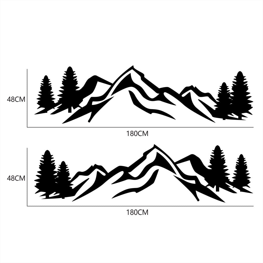 Autocollant De Camping Car Motif Forêt 2pcs, Stickers Pour Camping Car, Sticker Pour Vitres De van, Pare-chocs, - Mabelle Magasin