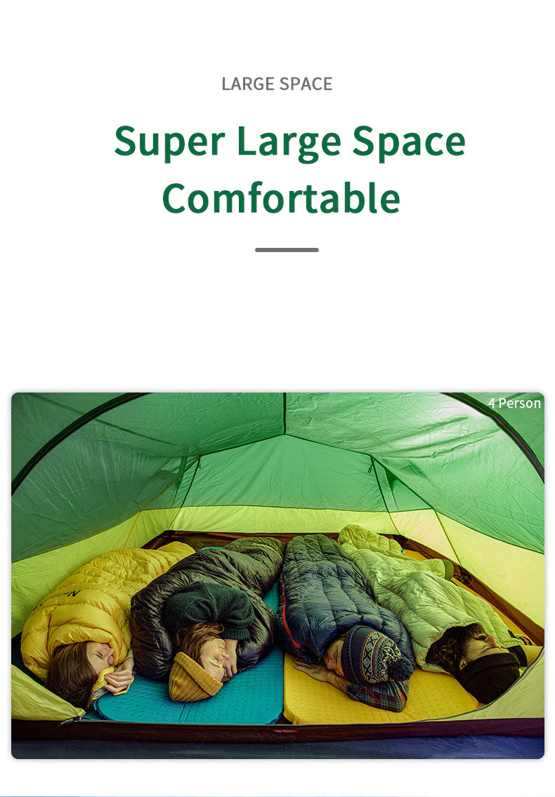 Nouvelle tente de Camping 2-3-4 personnes tente familiale ultralégère 4 saisons 15D/20D/210T tente en tissu Camping randonnée - Mabelle Magasin