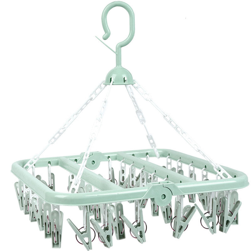 Etendoir Enfants Adultes Sèche-Vêtements Coupe-Vent Anti-Chute Chassettes 36 Clips Sous-Vêtements Étendoir En Pulastique - Mabelle Magasin
