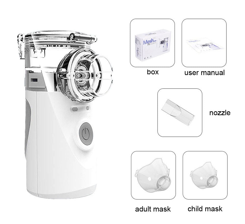 Mini nébuliseur silencieux humidificateur asthme inhalateur Portable adulte enfants bébé soins respiratoires - Mabelle Magasin