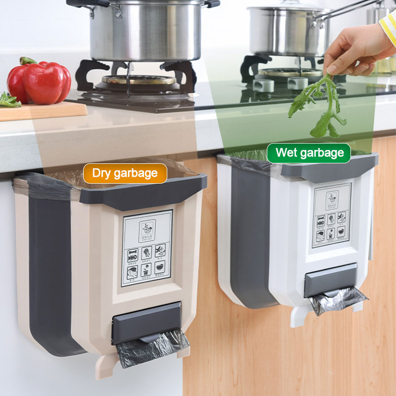 Poubelle Pliant Pour Cuisine - Camping car et Voiture Murale Poubelle Cuisine Armoire Porte Suspendue Poubelle - Mabelle Magasin