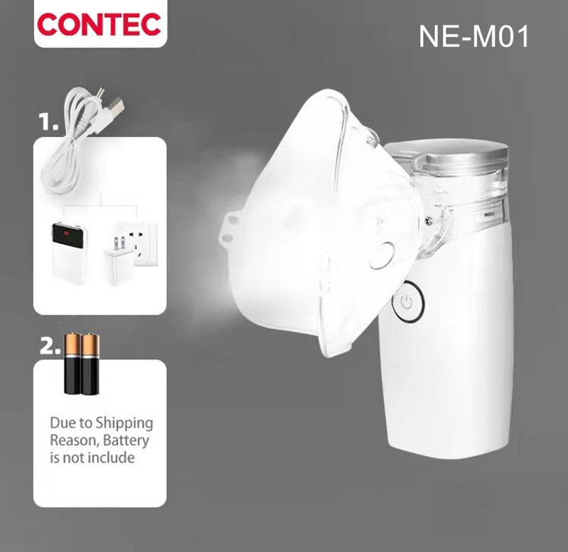 CONTEC Nébuliseur Portable Silencieux Ultrasons Nébuliseur Enfants Adulte et animaux de compagnie - Mabelle Magasin