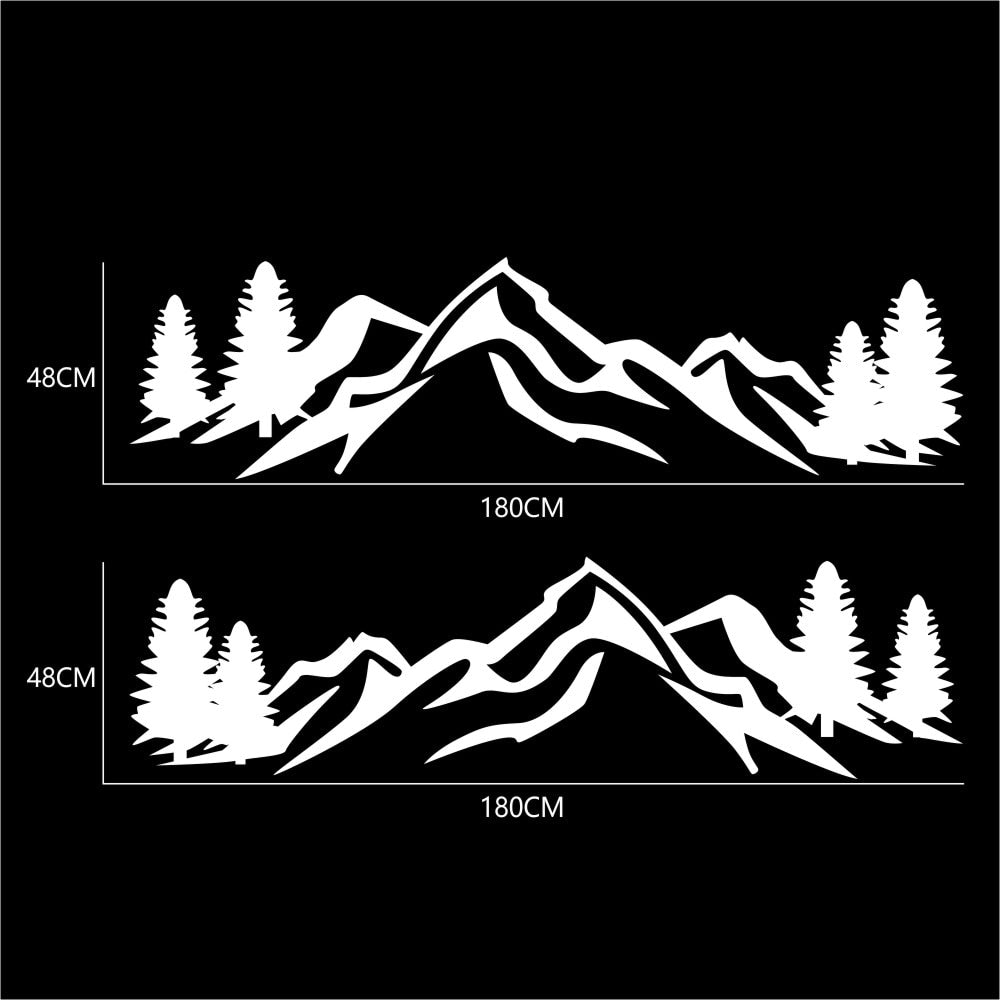 Autocollant De Camping Car Motif Forêt 2pcs, Stickers Pour Camping Car, Sticker Pour Vitres De van, Pare-chocs, - Mabelle Magasin