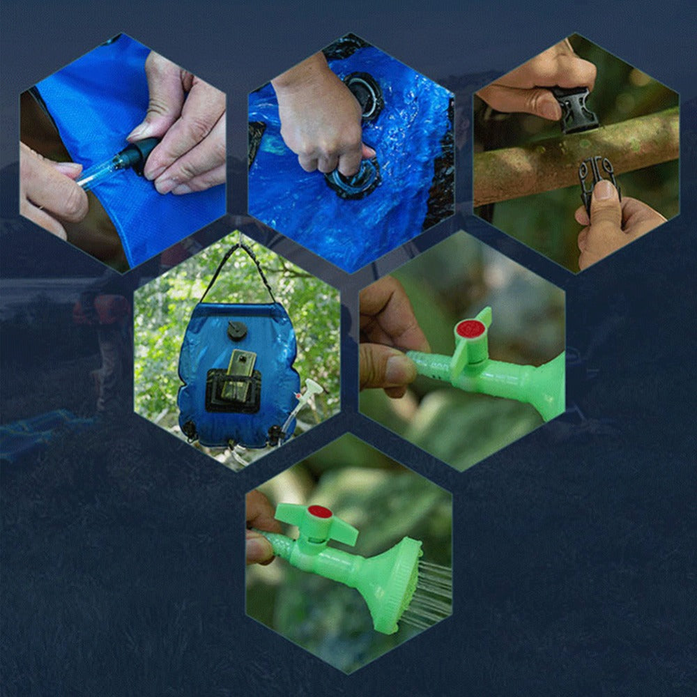 Sac de douche solaire 20L camping 50°C - Mabelle Magasin