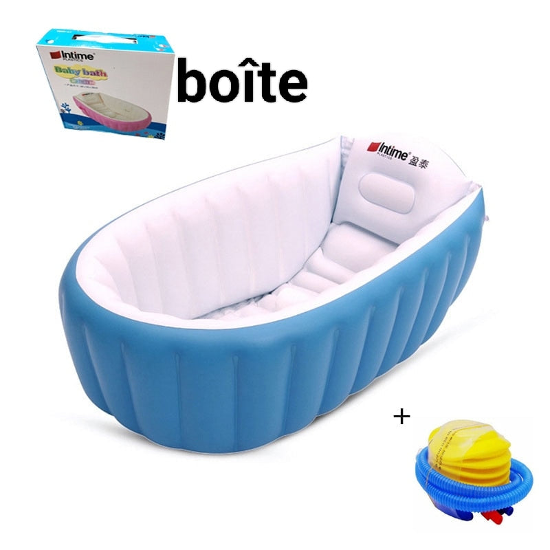 Baignoire Gonflable Pour Enfants et Bébés, Baignoire Pliable et Anti-Glissante, Sécurité et Portable, Un Gonfleur Compris - Mabelle Magasin