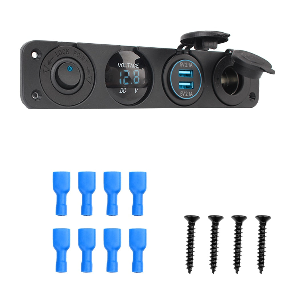 Panneau de contrôle électronique pour véhicules aménagé. Interrupteur on/off - Mabelle Magasin