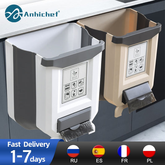 Poubelle Pliant Pour Cuisine - Camping car et Voiture Murale Poubelle Cuisine Armoire Porte Suspendue Poubelle - Mabelle Magasin