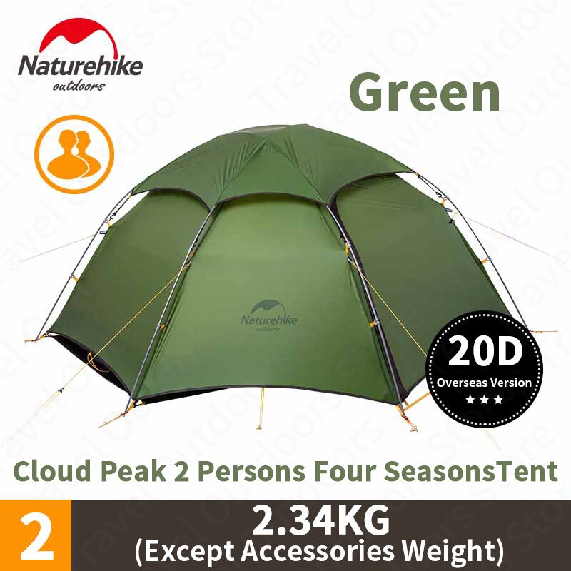 Naturehike 2022 nouveau Cloud Peak 15D Camping tente 1-2 personnes ultra-léger 4 saisons tente étanche Camping escalade tente extérieure - Mabelle Magasin