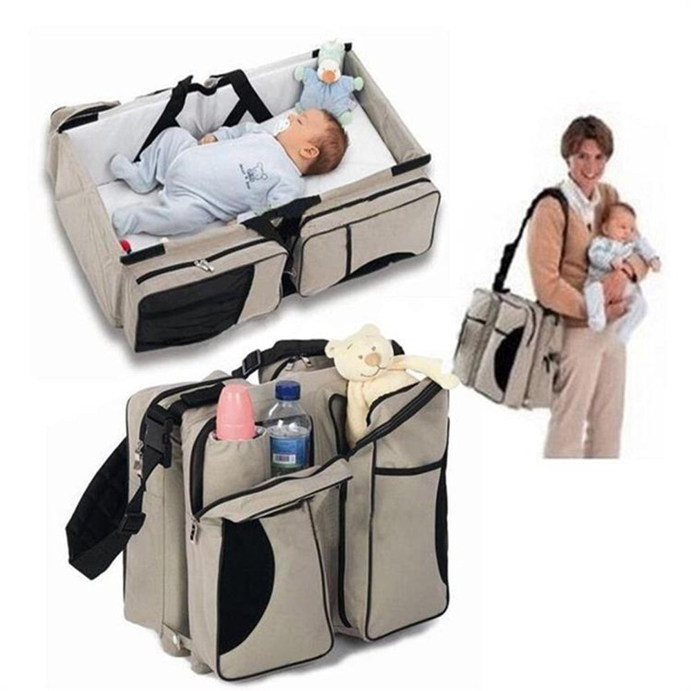 Lit pliable pour bébé - sac pour maman - parfait pour les sorties en plein air ! - Mabelle Magasin