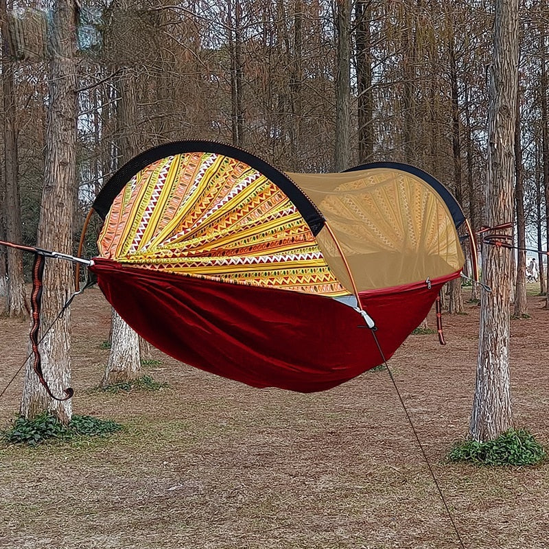 Tente hamac de Camping ultraléger et perche en aluminium - Mabelle Magasin