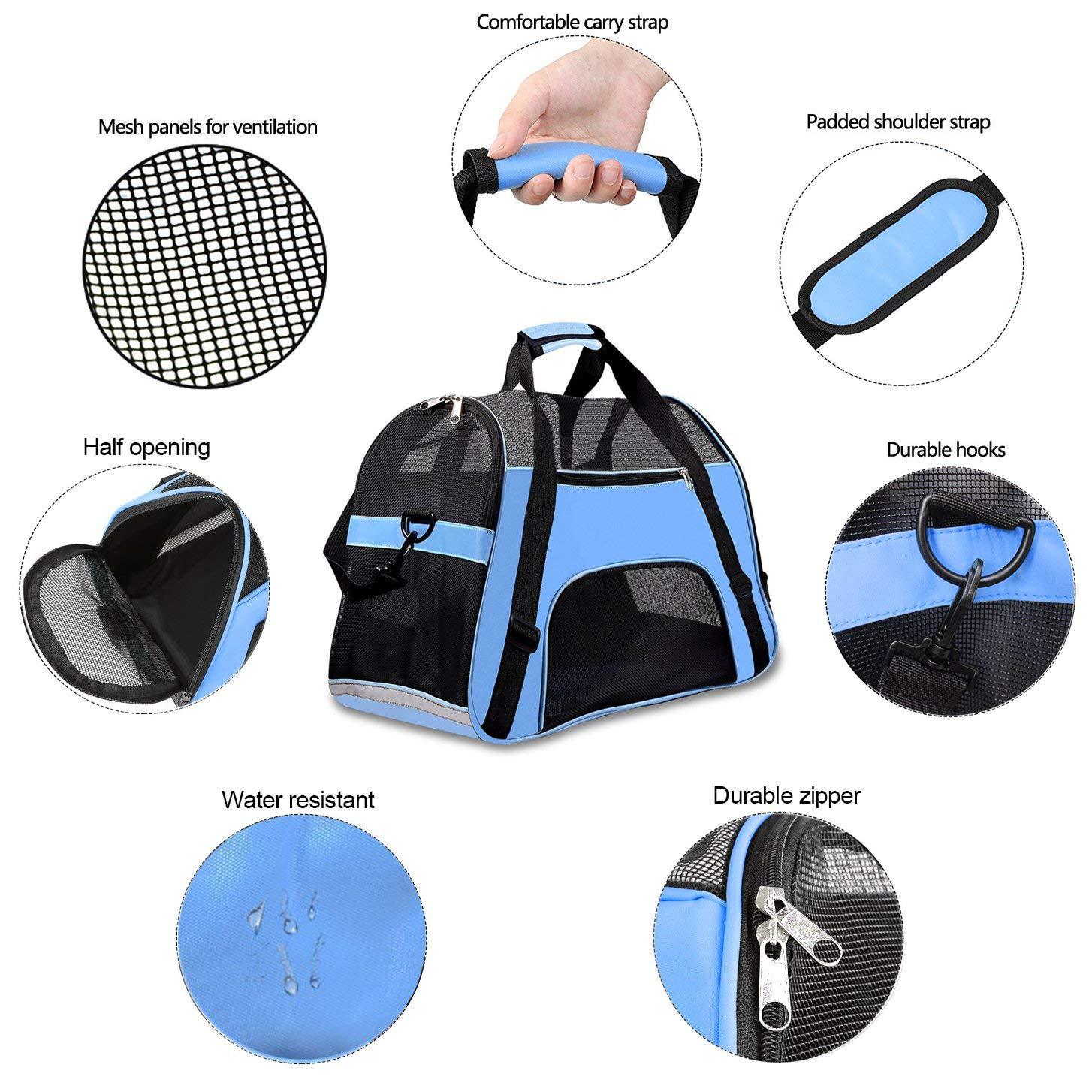 Sac de transport pour chien et chat - Sac respirant portable pliable. Sac de voyage pour animaux. - Mabelle Magasin