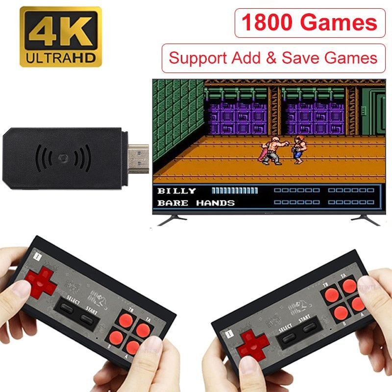 Console de jeux avec plus de 620 jeux. Lecteur de jeu 8 bits. Console de jeu portable Double Manettes sans fil Sortie  TV HDMI OU AV - Mabelle Magasin