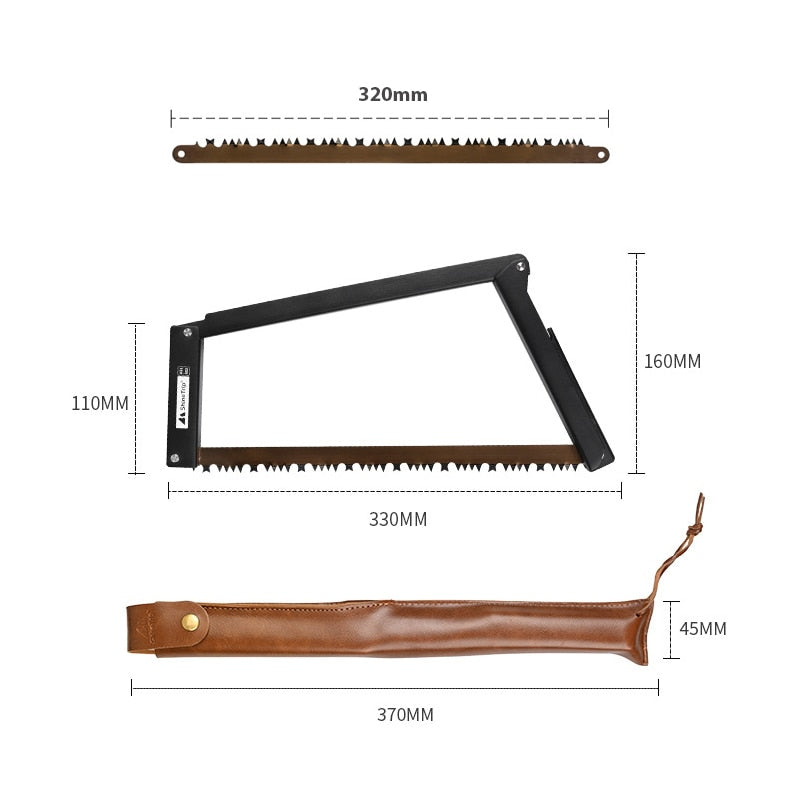 Scie à Bois avec Pochette de Rangement, Scie Pliante  pour Le Camping, la randonnée, - Mabelle Magasin