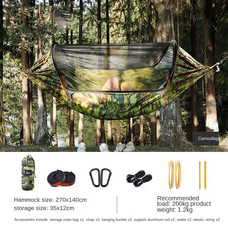 Tente hamac de Camping ultraléger et perche en aluminium - Mabelle Magasin