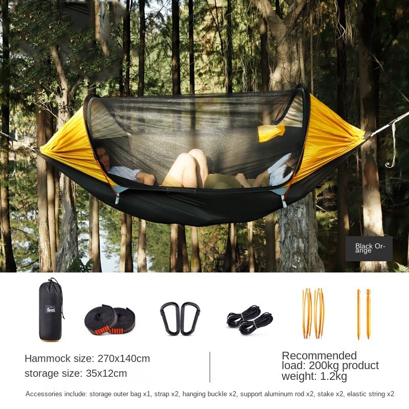 Tente hamac de Camping ultraléger et perche en aluminium - Mabelle Magasin