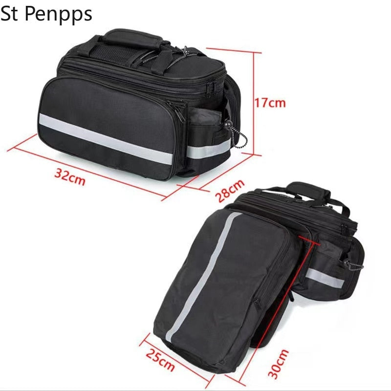 Sac de coffre multifonction pour vélo. Plusieurs poches et une grosse capacité de bagages. Porte-bagage pour vélo - Mabelle Magasin