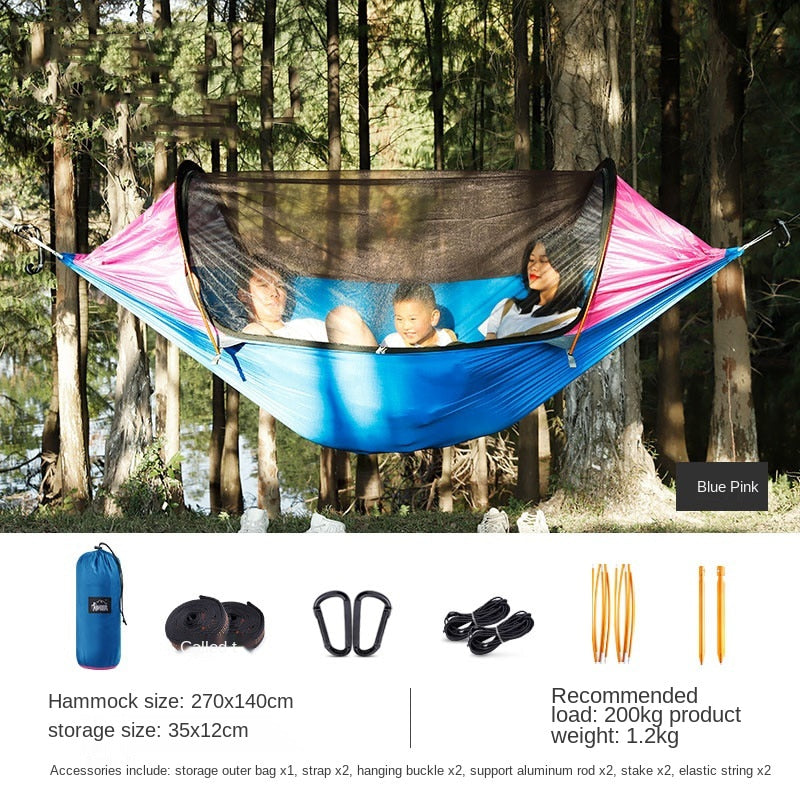 Tente hamac de Camping ultraléger et perche en aluminium - Mabelle Magasin