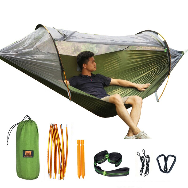 Tente hamac de Camping ultraléger et perche en aluminium - Mabelle Magasin