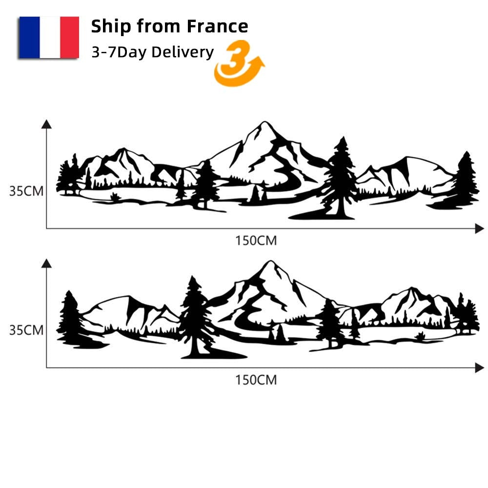 Autocollant De Camping Car Motif Forêt 2pcs, Stickers Pour Camping Car, Sticker Pour Vitres De van, Pare-chocs, - Mabelle Magasin