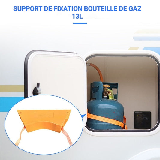 Support de fixation pour bouteille de gaz 13kg Anti-secousse matériau ABS (plastique) ceinture en Nylon accessoires de camping-car caravane van aménagé fourgon aménagé - Mabelle Magasin