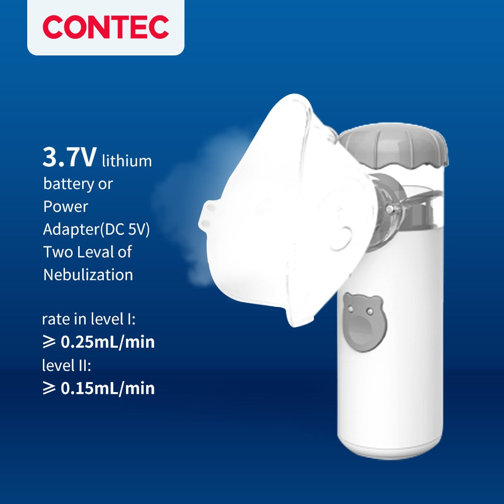 CONTEC Nébuliseur Portable Silencieux Ultrasons Nébuliseur Enfants Adulte et animaux de compagnie - Mabelle Magasin